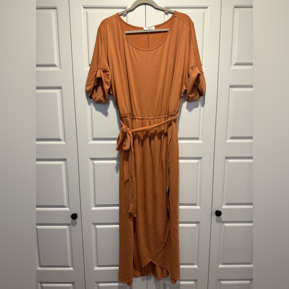 Zenana Orange Midi Dress - 3X